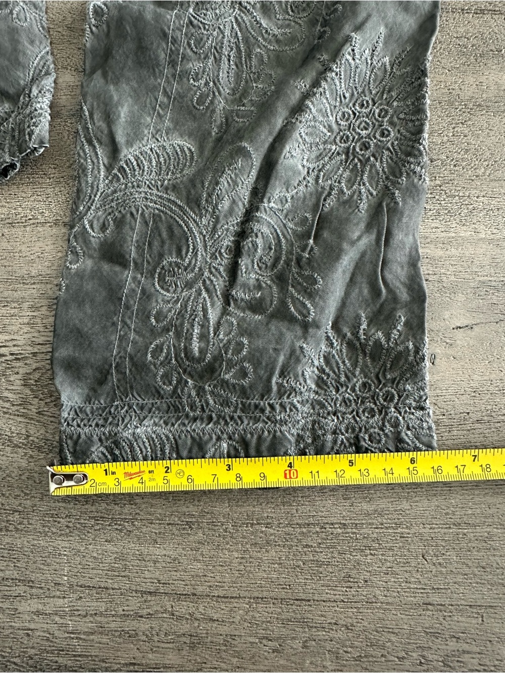 Unisex Johnny Was Pete & Greta Gray Cargo Pants with lots of Pockets size 0 - Picture 8 of 14